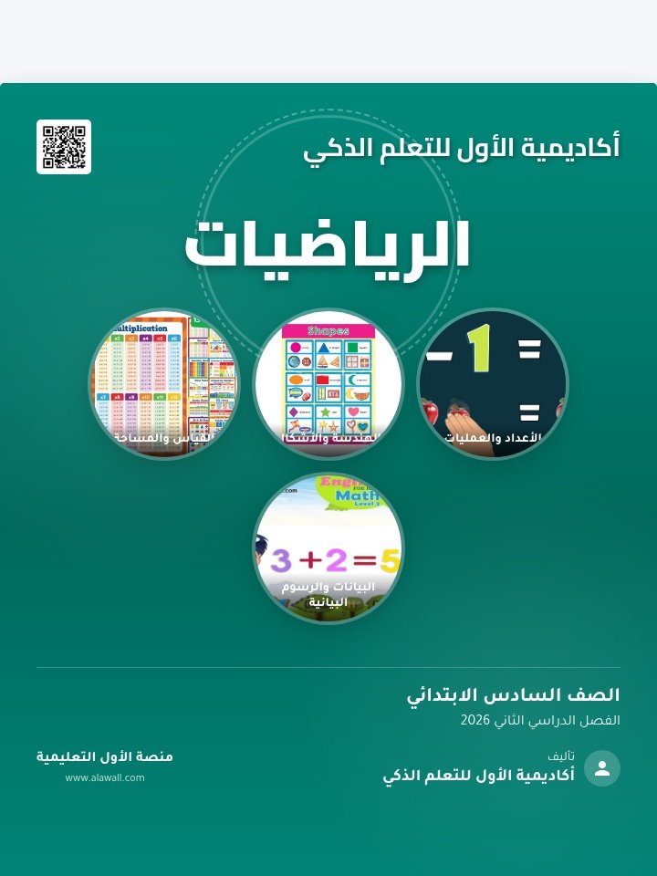 الرياضيات الصف السادس الابتدائي الفصل الدراسي الثاني